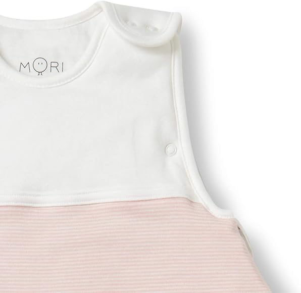 Baby Mori -Clever Sleeping Bag- 1.5 Tog- Blush Stripe - Mabel & Fox