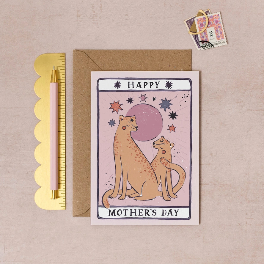 Sister Paper Co. - Mum Card - Tarot Leopard Mum Card - Mabel & Fox