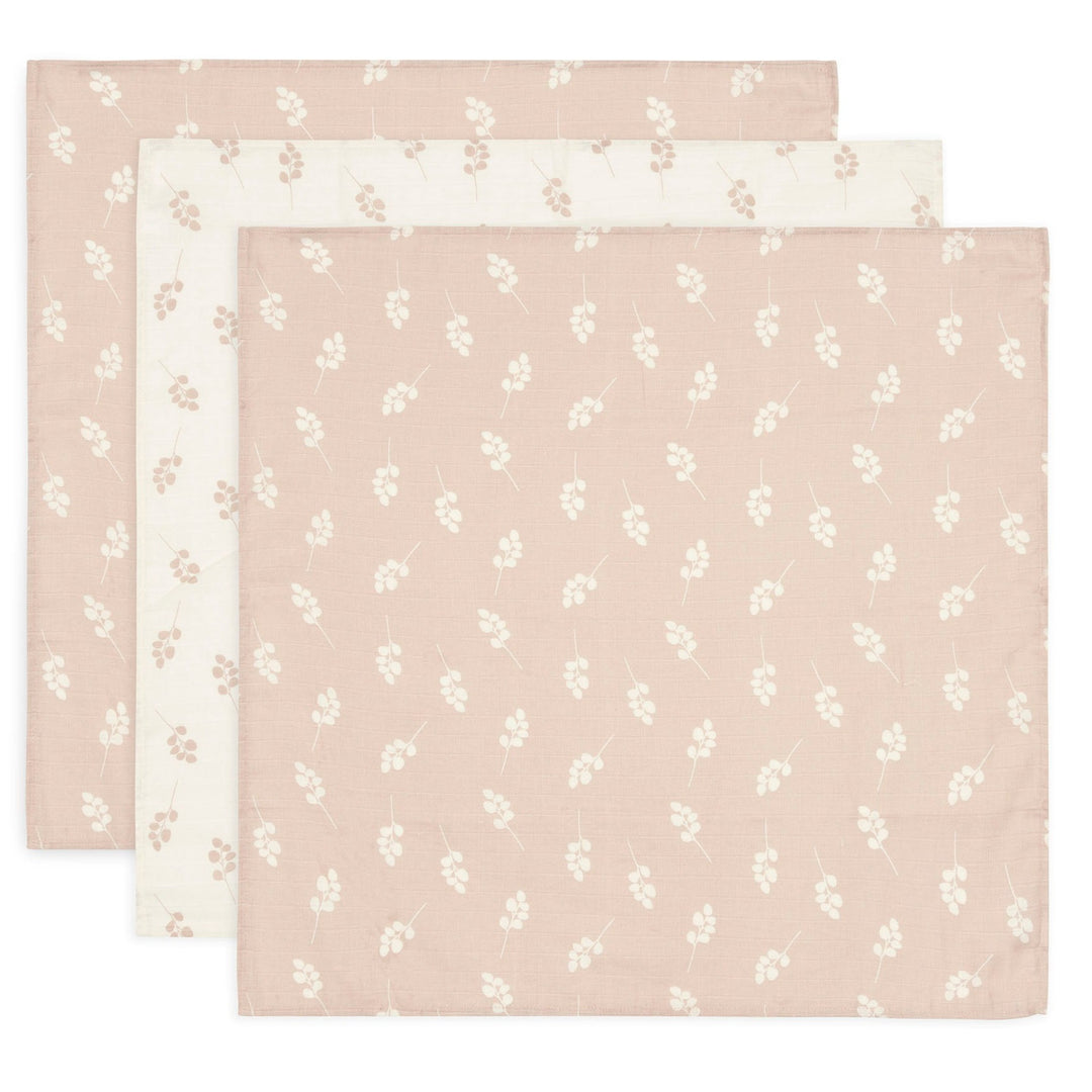 Jollein - Muslin Cloth - 70 x 70cm - Twig Wild Rose (3 Pack)