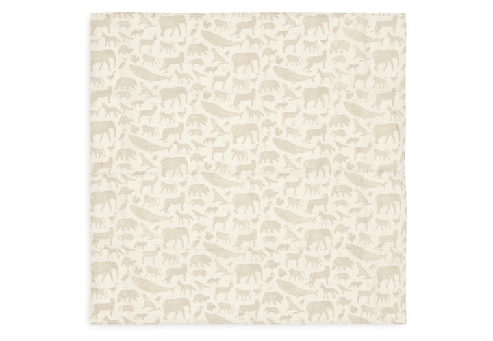 Jollein - Muslin Cloth - 70 x 70cm - Animals Nougat (3 Pack)