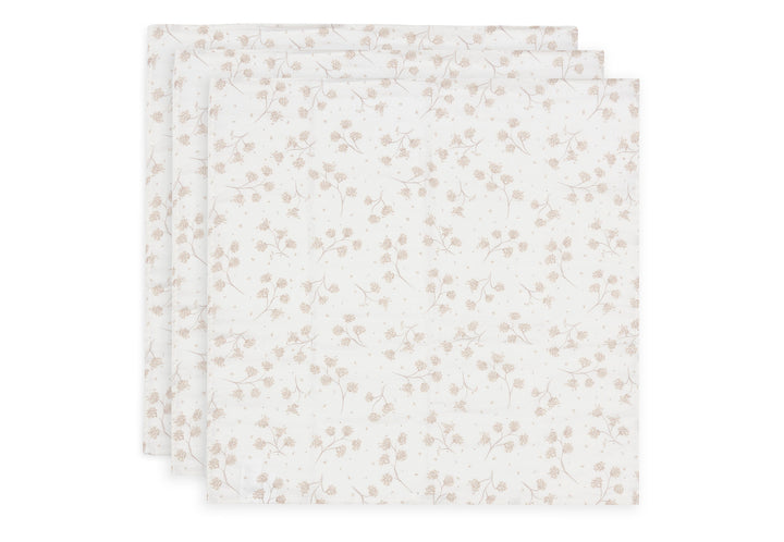 Jollein -  Cloth Muslin - 70x70cm - Leafy Dreams - (3 pack)
