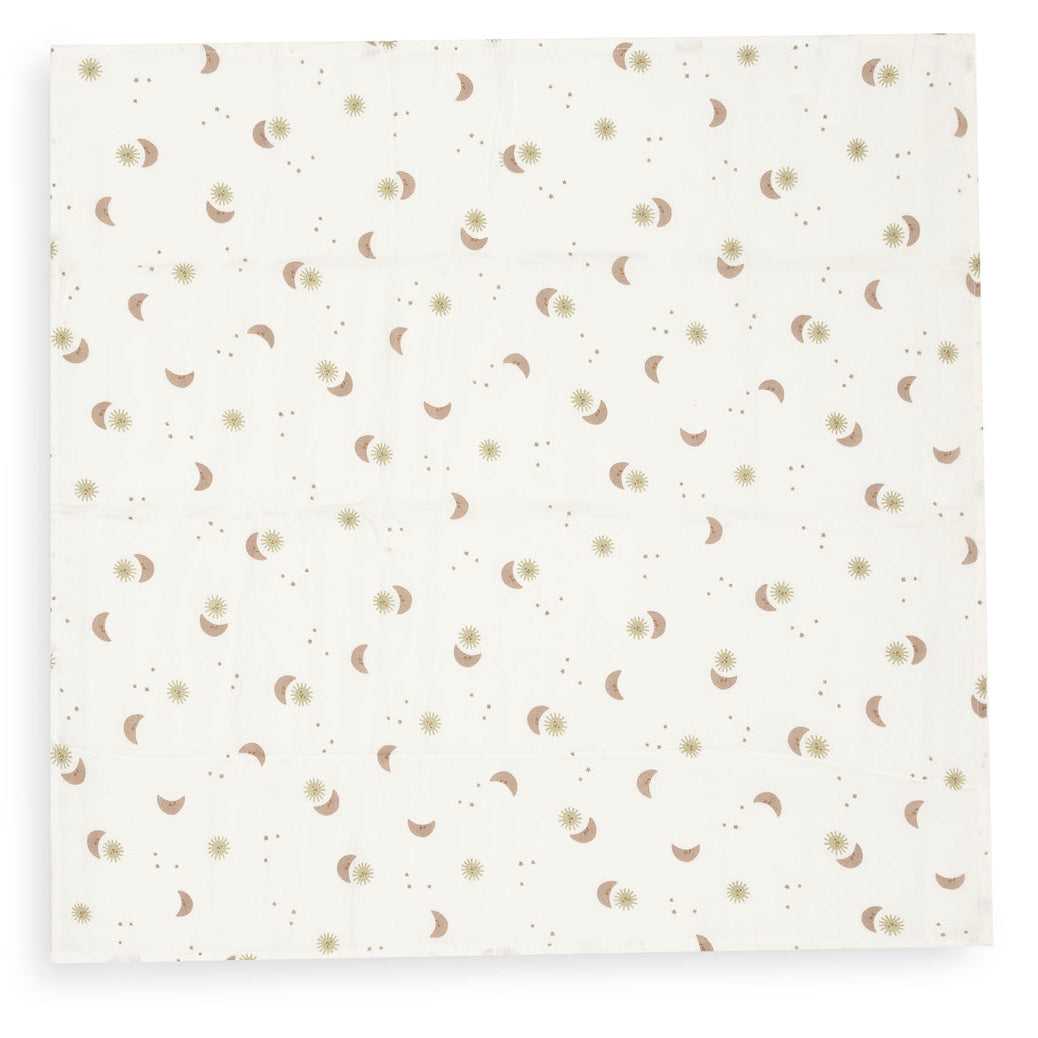 Jollein – Muslin Cloth 70 x 70cm – Over the Moon (3 Pack)