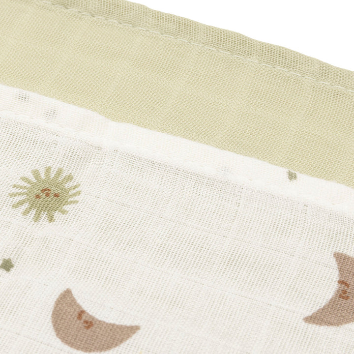 Jollein – Muslin Cloth 70 x 70cm – Over the Moon (3 Pack)