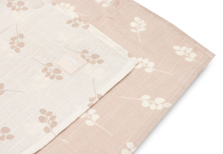 Jollein - Swaddle Muslin 115 x 115cm - Twig Wild Rose  (2 Pack)