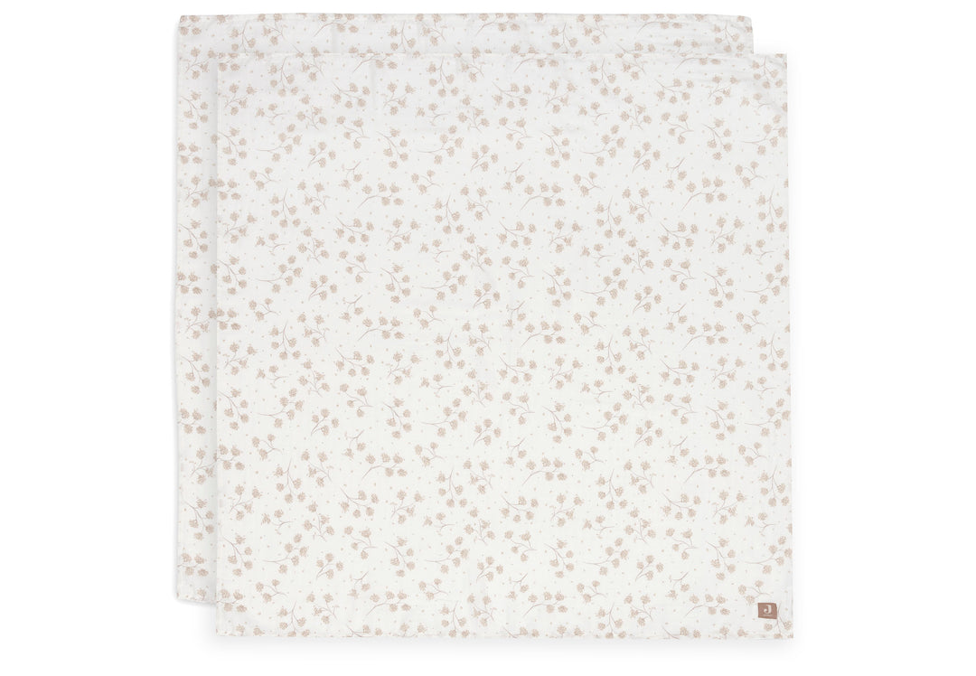 Jollein - Swaddle Muslin - 115x115cm - Leafy  Dreams - (2 pack)