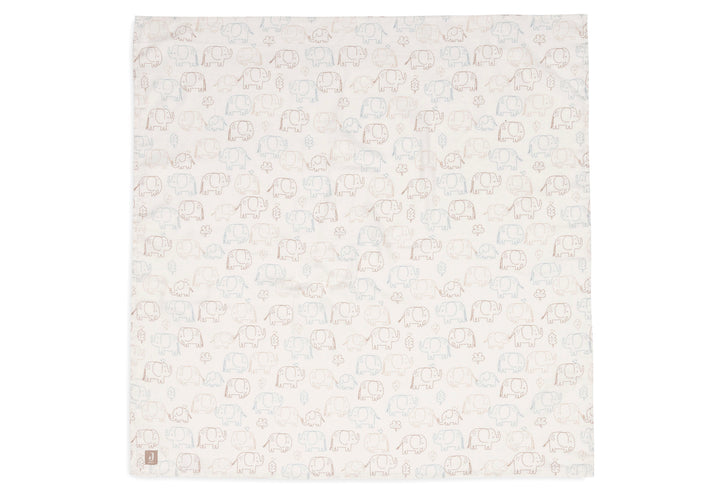 Jollein - Swaddle Muslin - 115x115cm - Elephant Tales - ( 2 pack )