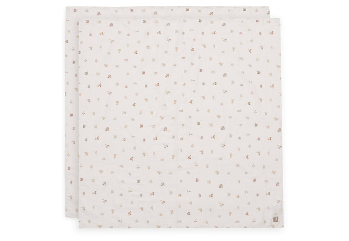 Jollein -  Swaddle Muslin - 115x115cm - Animal Friends - (2 pack)