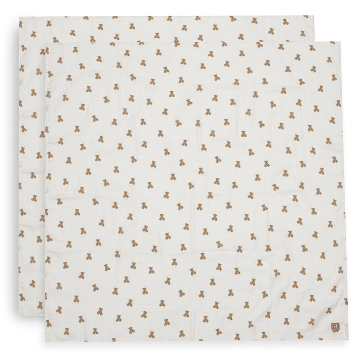 Jollein - Cloth Muslin 115x115cm - Mini Teddy Bear (2 Pack)