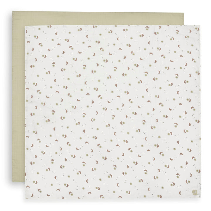 Jollein – Swaddle Muslin 115 x 115cm – Over the Moon (2 Pack)
