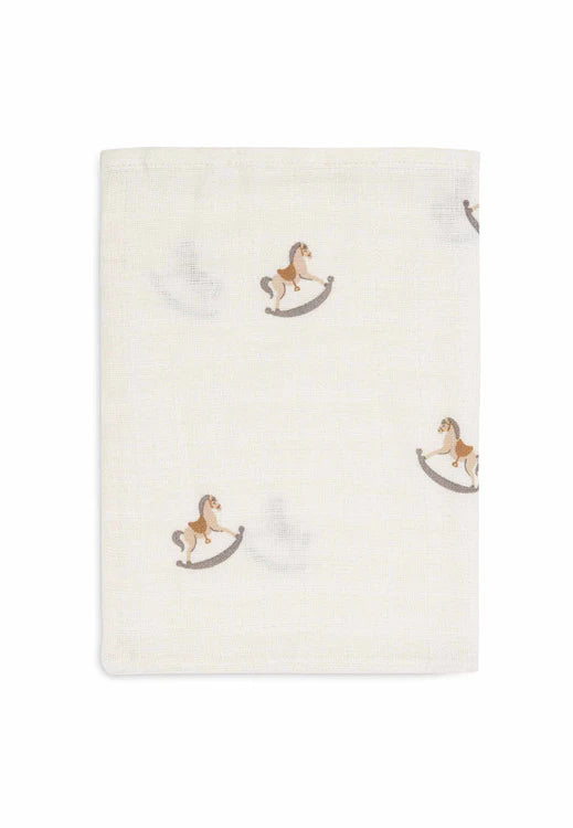 Jollein - Muslin Washcloth 15 x 20cm - Nostalgic Ride (3 Pack) - Mabel & Fox