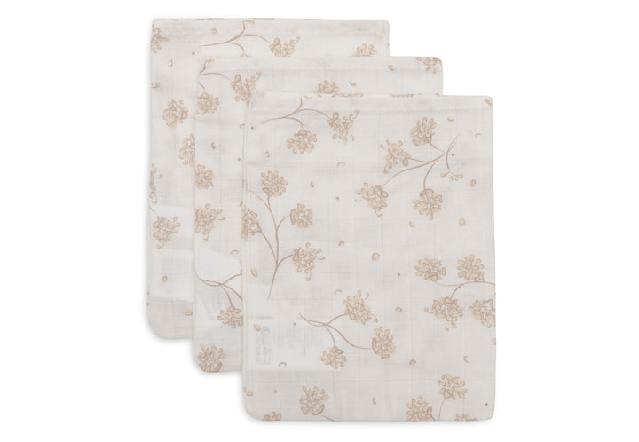Jollein -  Washcloth Muslin - 15x20cm - Leafy Dreams - (3 pack)