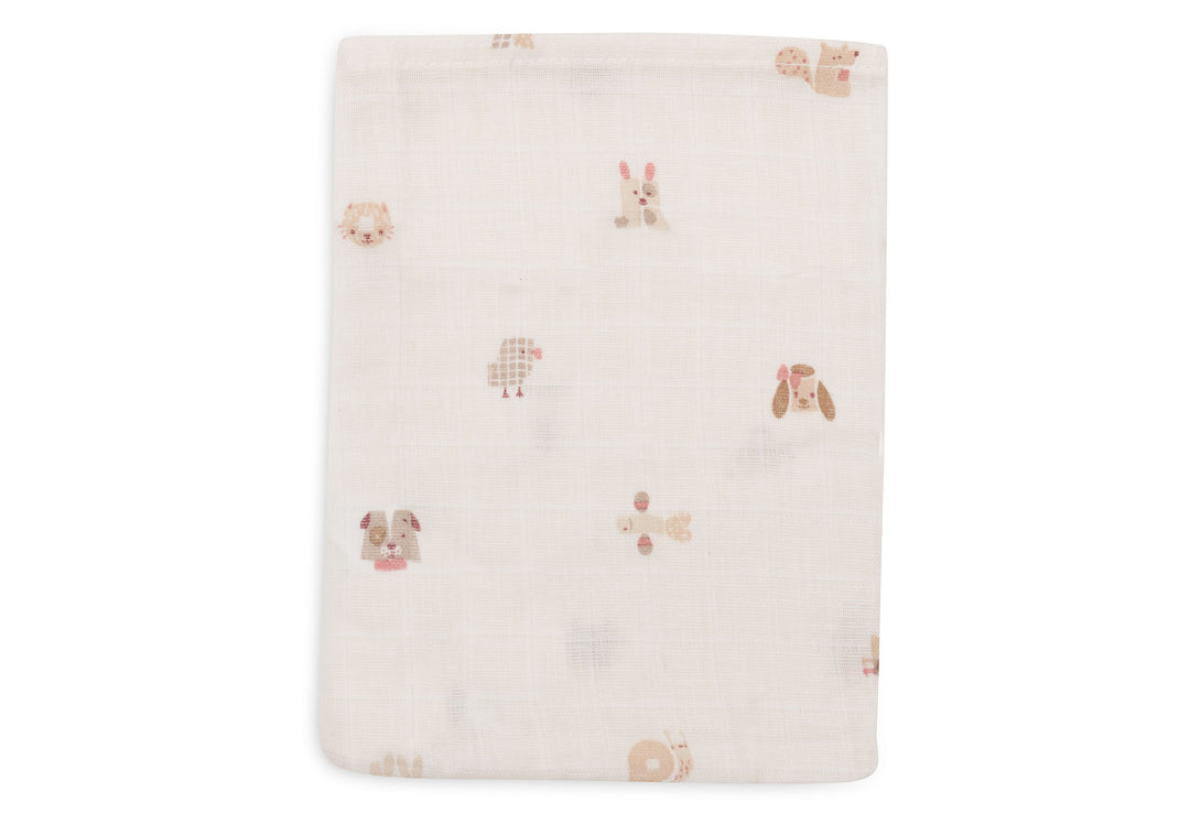 Jollein - Washcloth Muslin - 15x20cm - Animal  Friends