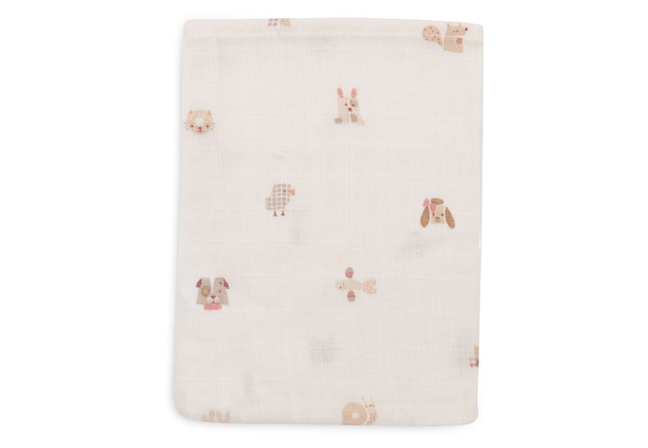 Jollein - Washcloth Muslin - 15x20cm - Animal  Friends