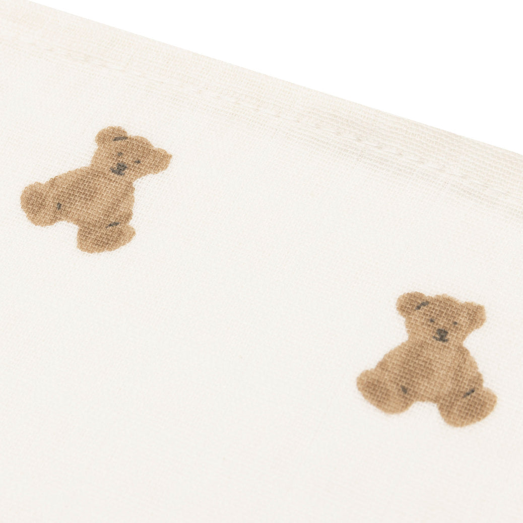 Jollein - Mouth Cloth Muslin 31x31cm - Mini Teddy Bear (3 Pack)