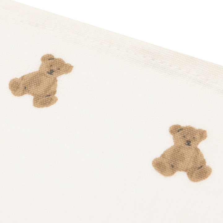 Jollein - Mouth Cloth Muslin 31x31cm - Mini Teddy Bear (3 Pack)