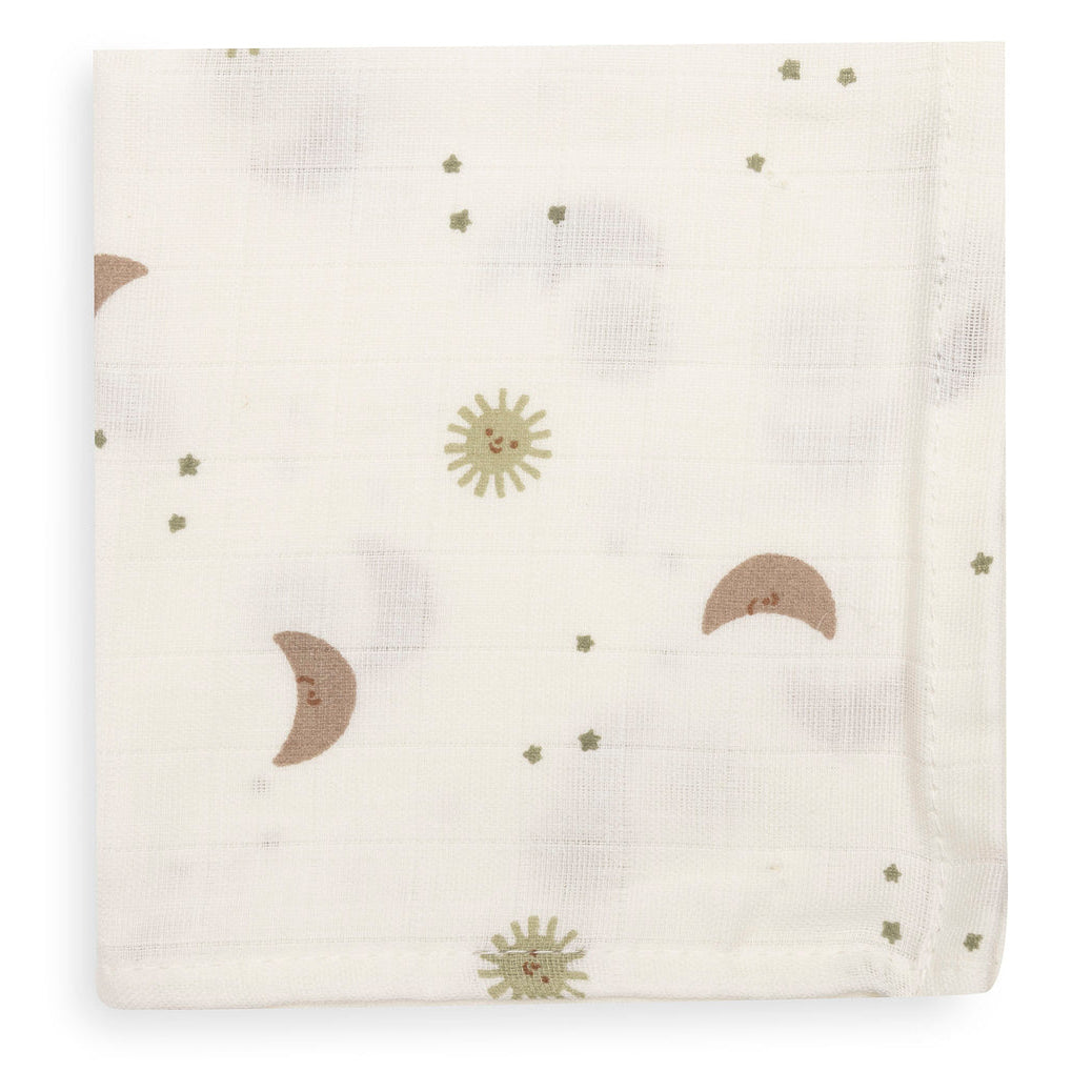 Jollein – Muslin Mouth Cloths 31 x 31cm – Over the Moon (3 Pack)