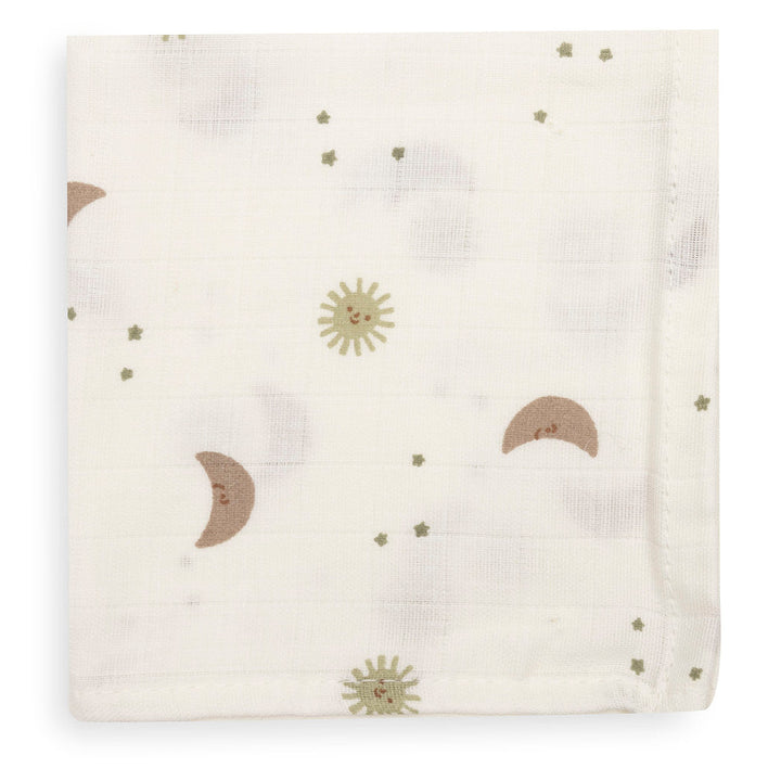 Jollein – Muslin Mouth Cloths 31 x 31cm – Over the Moon (3 Pack)