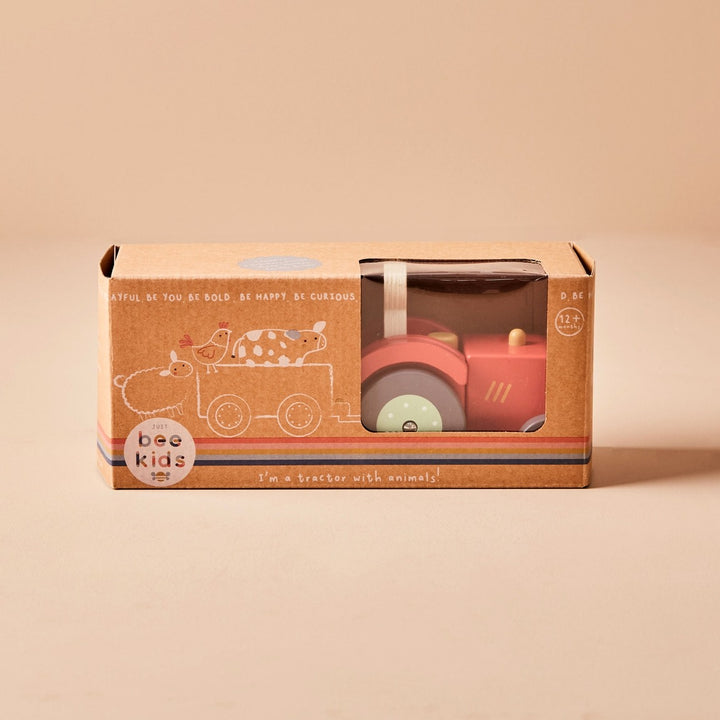Just Bee Kids - Wooden Tractor & Trailer Toy