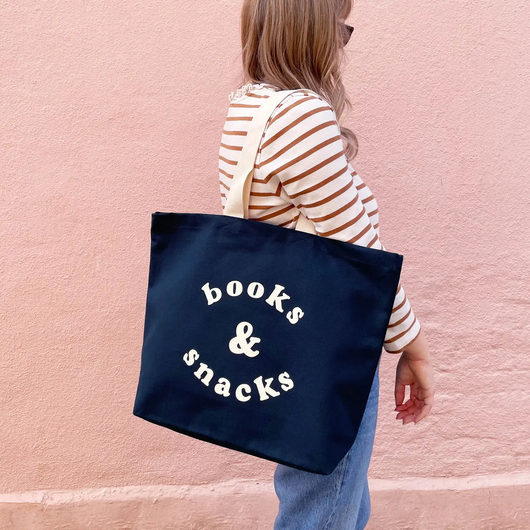 Alphabet Bags - Books and Snacks - Midnight Blue