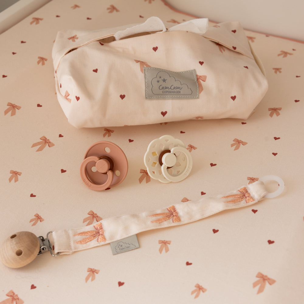 Cam Cam Copenhagen – Wet Wipe Cover – Bows (GOTS) - Mabel & Fox