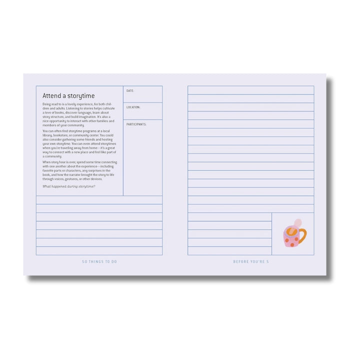 50 Things to Do Before You're 5 Journal