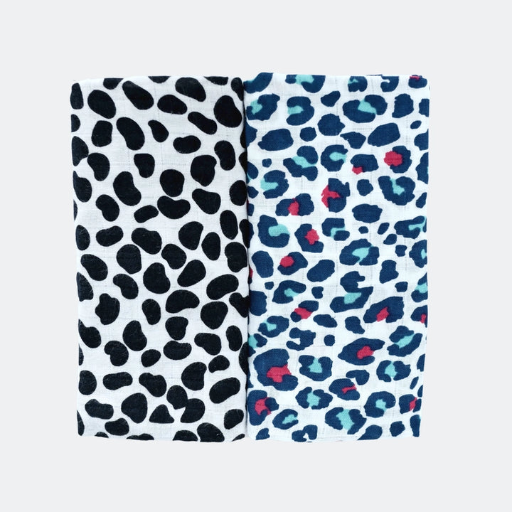 Etta Loves UK - Sensory Muslin - Animal Print (2 Pack)