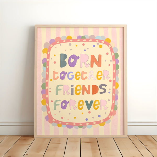 Lara & Kin - Art Print - Born Together Friends Forever - Mabel & Fox
