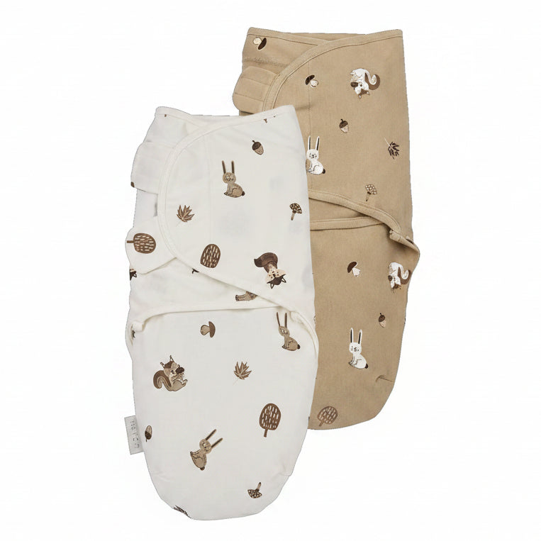Meyco - Swaddle Wrap - Forest Animals (0-3m) (2 Pack)
