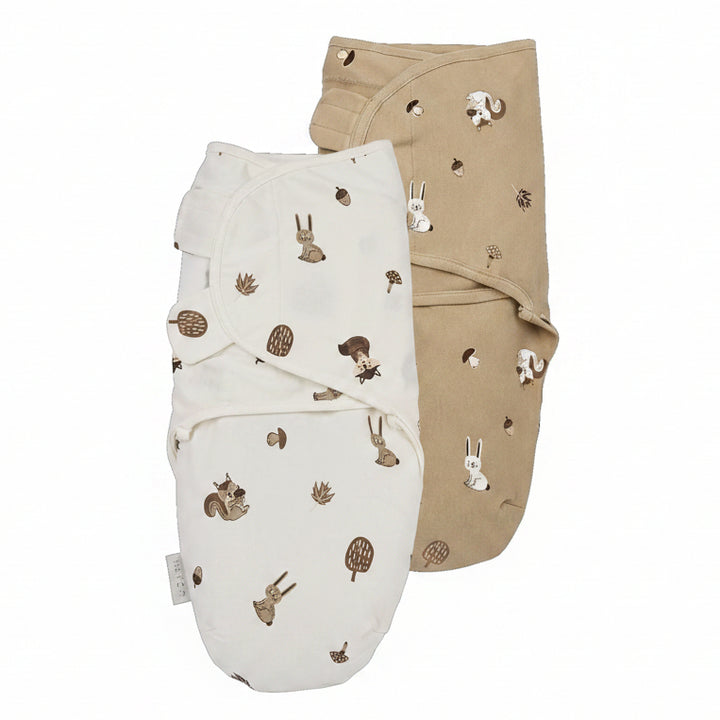 Meyco - Swaddle Wrap - Forest Animals (0-3m) (2 Pack)