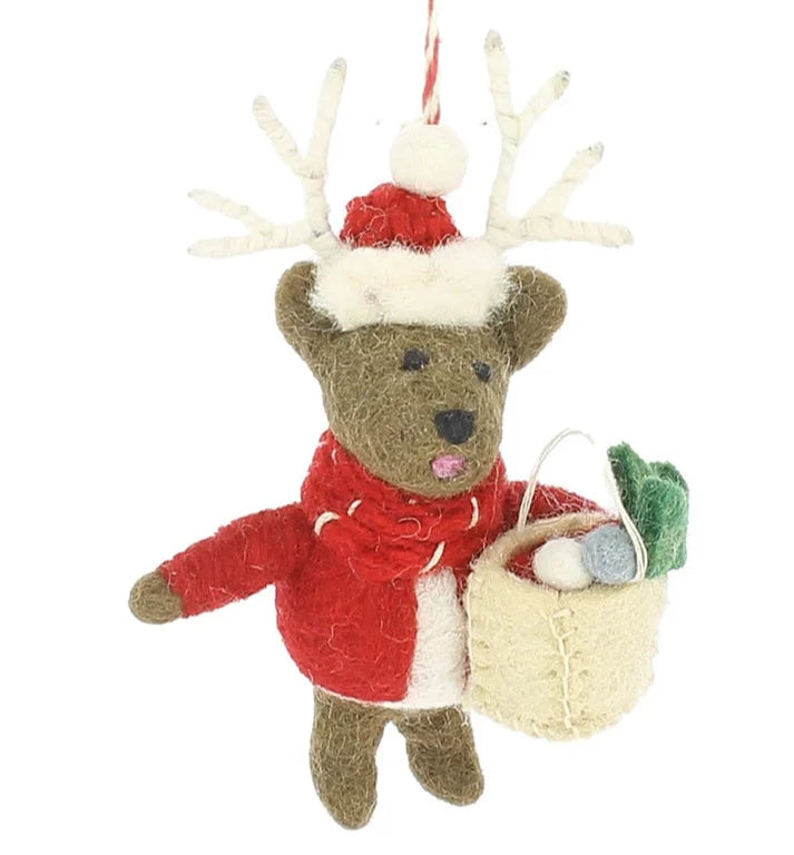 Sample Sale (Slight Damage) - Fiona Walker - Christmas Decoration - Reindeer - Mabel & Fox