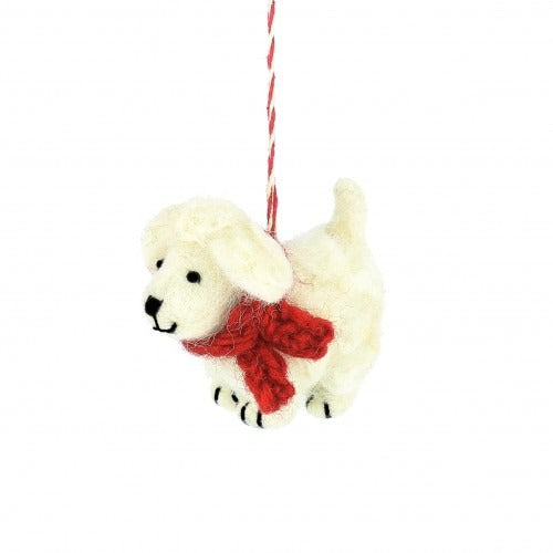 Fiona Walker - Christmas Decoration - Poodle with Scarf - Mabel & Fox
