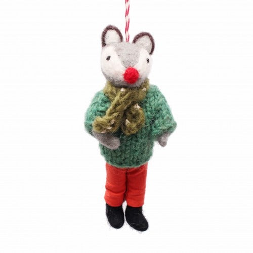 Fiona Walker - Christmas Decoration - Festive Forest Wolf - Mabel & Fox