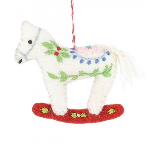 Fiona Walker - Christmas Decoration - Rocking Horse - Mabel & Fox