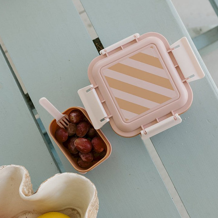Tutete - Large Lunch Box - Pink Stripes - Mabel & Fox