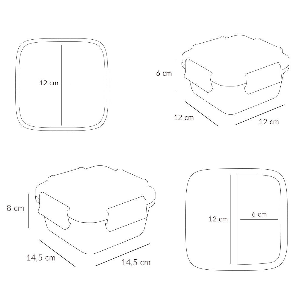 Tutete - Large Lunch Box - Geometric Nature - Mabel & Fox