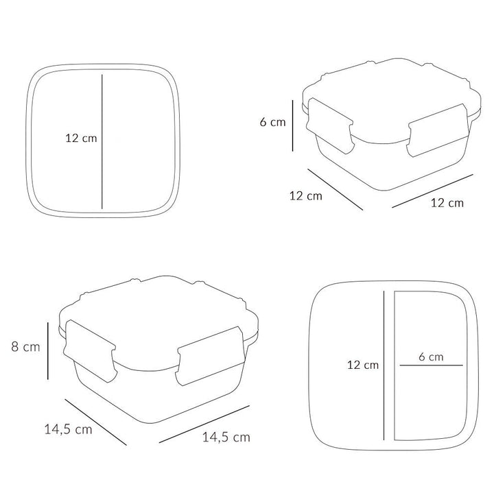 Tutete - Large Lunch Box - Geometric Nature - Mabel & Fox