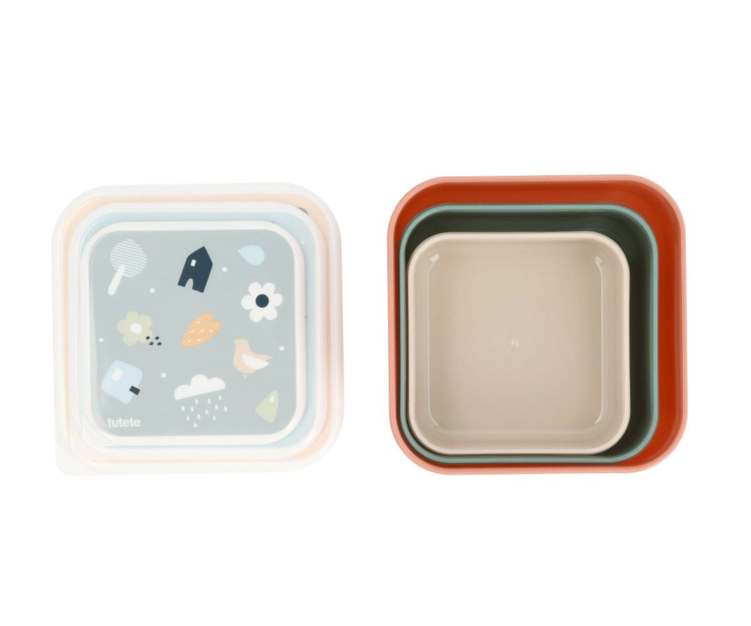 Tutete - Lunch Box Set - Geometric Nature (3 Pack) - Mabel & Fox