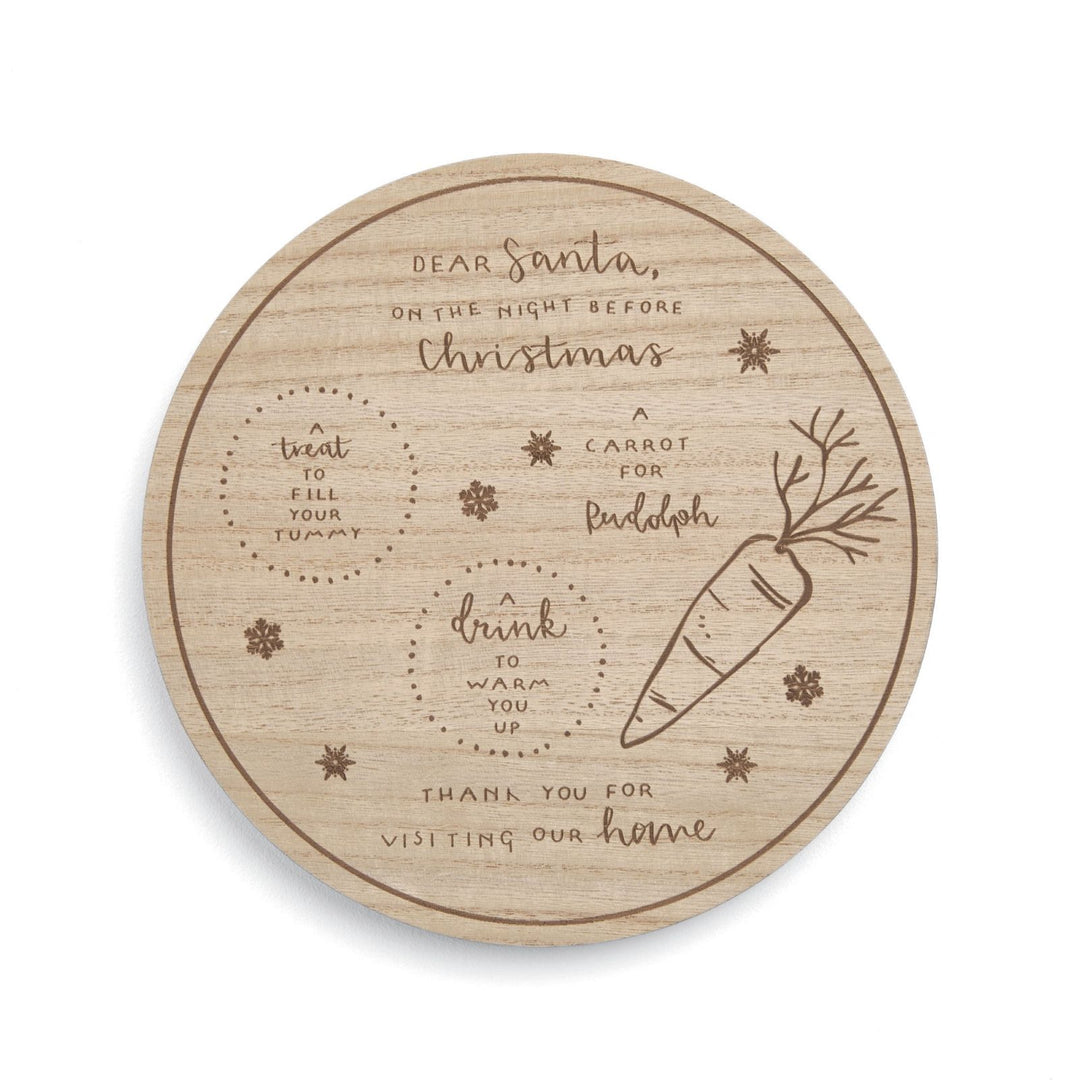 Mamas & Papas - Wooden Christmas Eve Plate