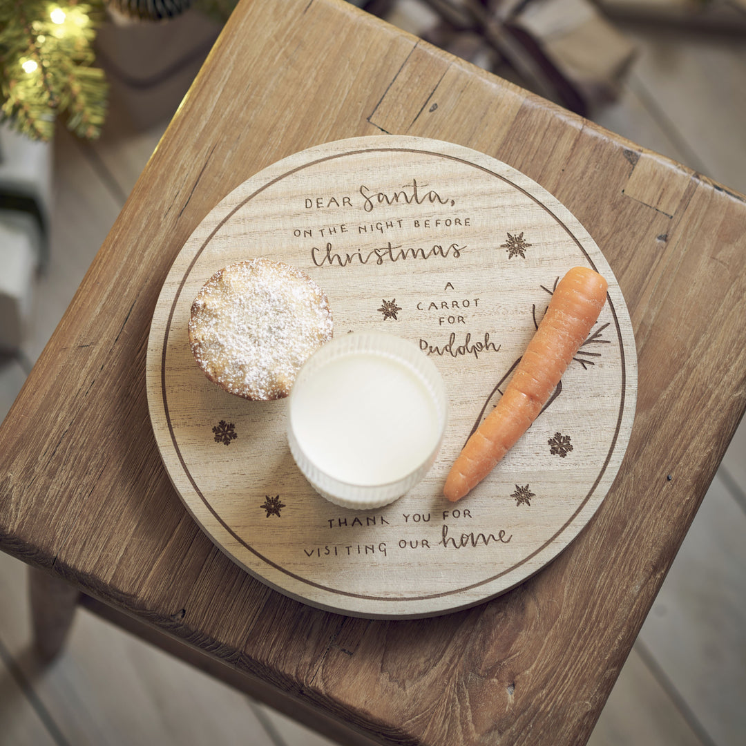 Mamas & Papas - Wooden Christmas Eve Plate
