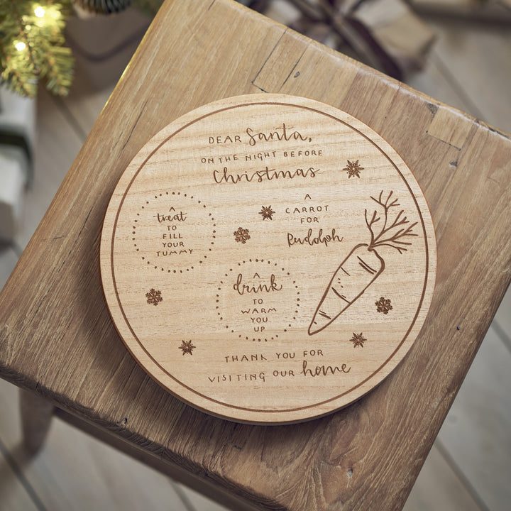 Mamas & Papas - Wooden Christmas Eve Plate