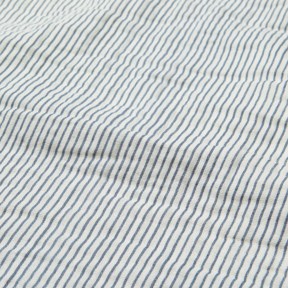 Cam Cam Copenhagen – Muslin Baby Blanket – GOTS Classic Stripes Blue - Mabel & Fox