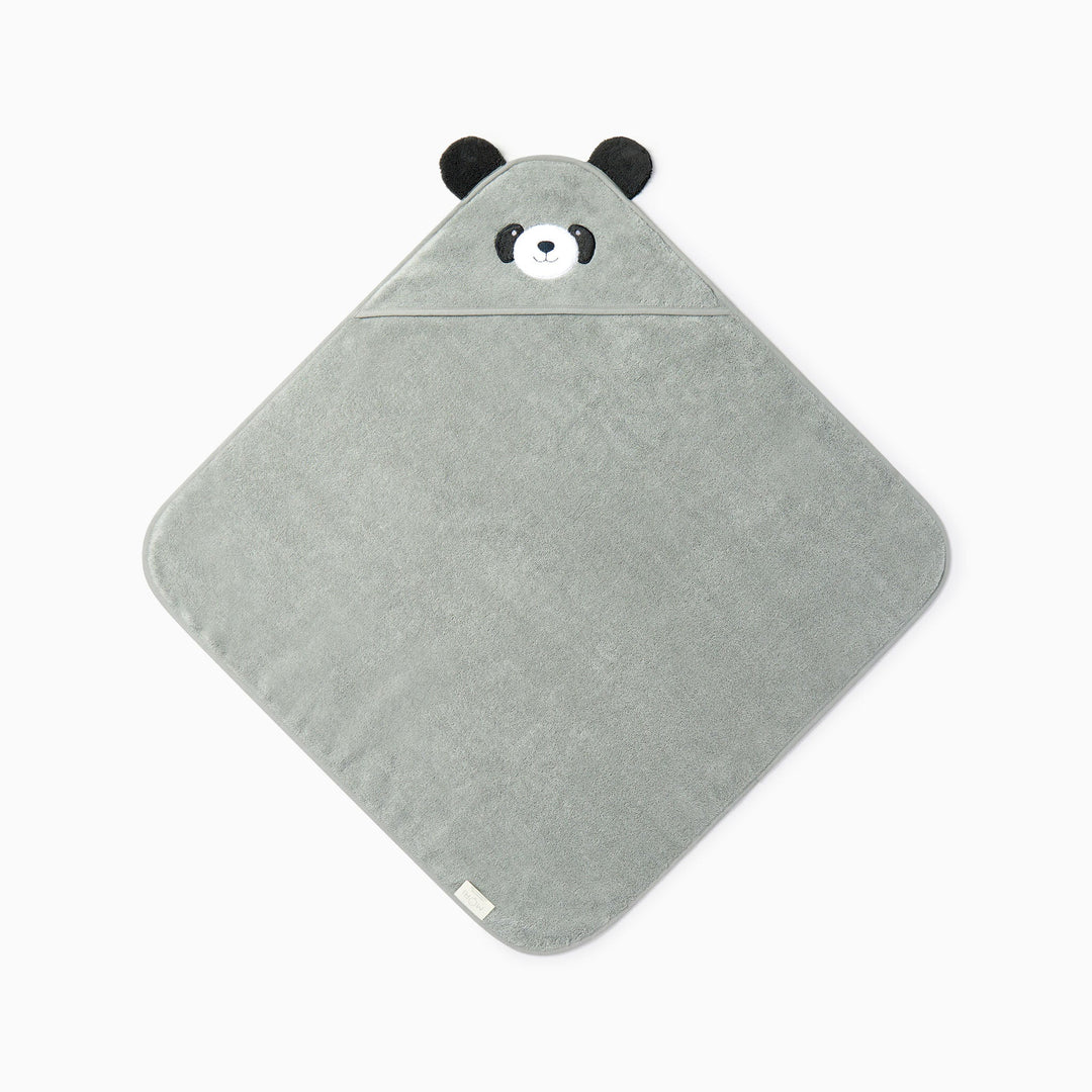 Baby Mori- Hooded Baby Bath Towel-Panda Grey