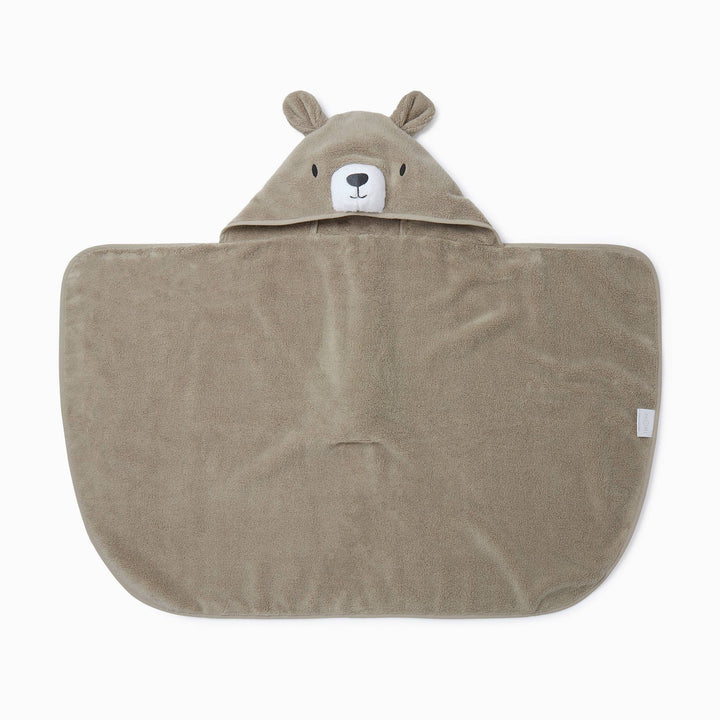 Baby Mori- Hooded Baby Bath Towel-Bear Taupe