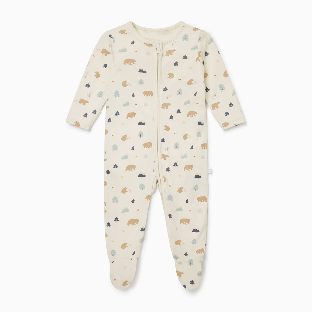 Baby Mori -Clever Zip Sleepsuit - Bear