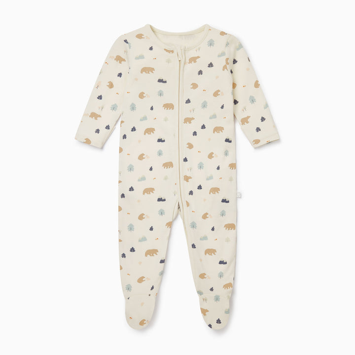 Baby Mori -Clever Zip Sleepsuit - Bear
