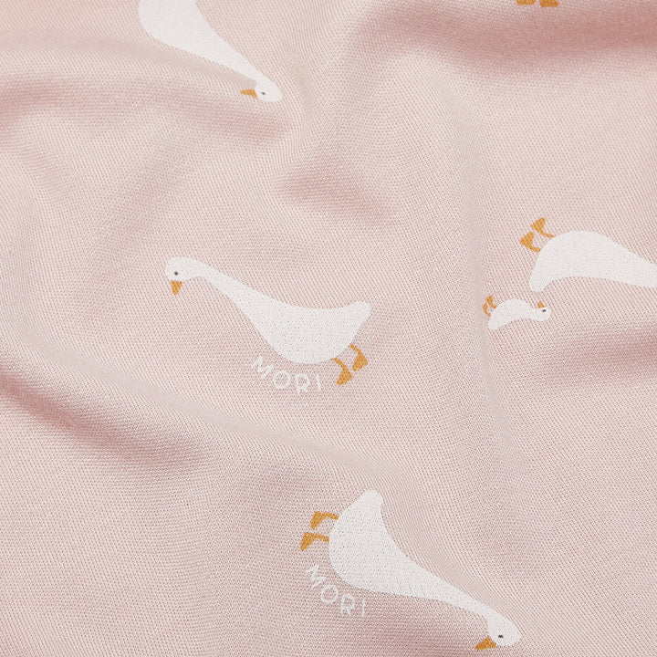 Baby Mori -Clever Zip Sleepsuit - Peach Duck