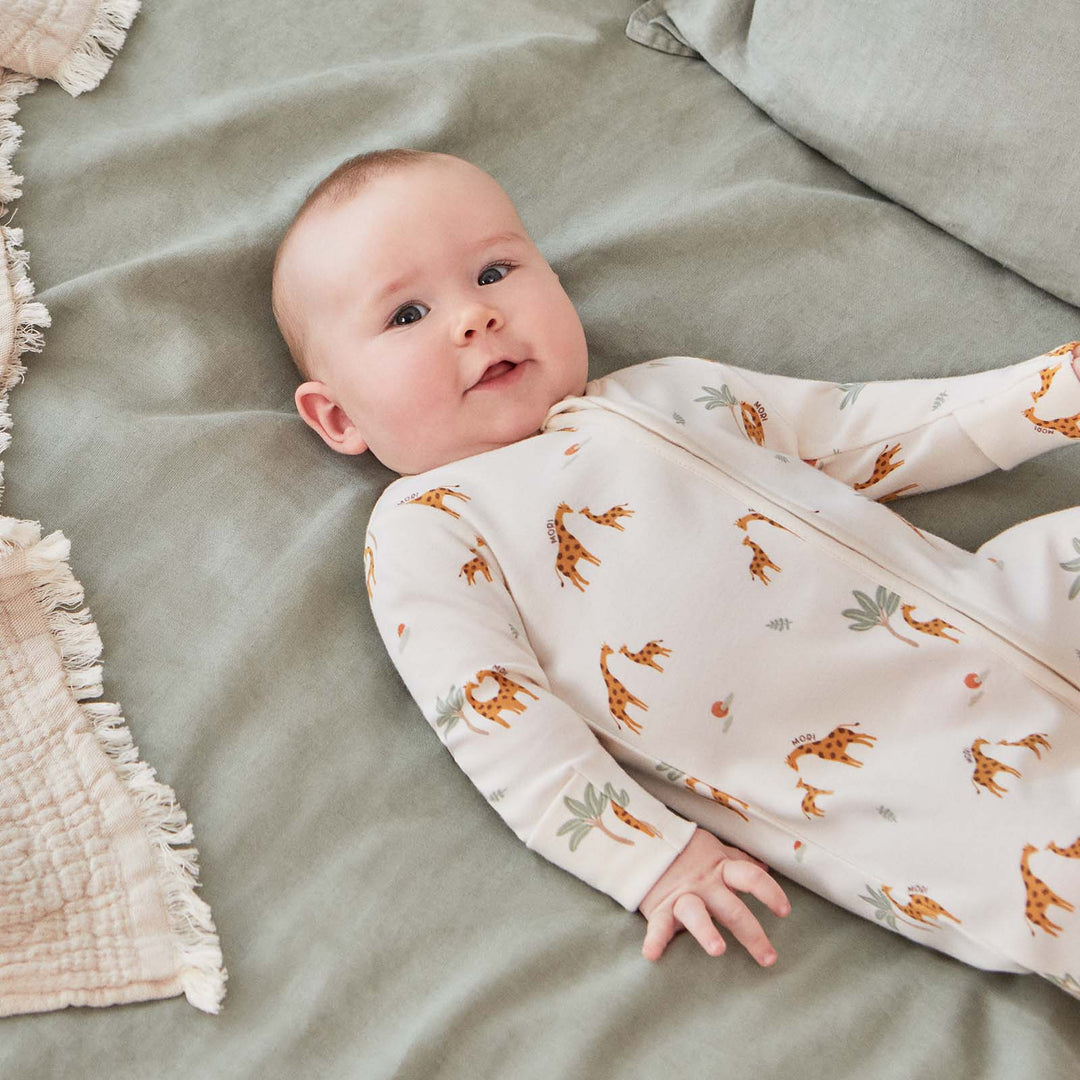 Baby Mori -Clever Zip Sleepsuit - Giraffe