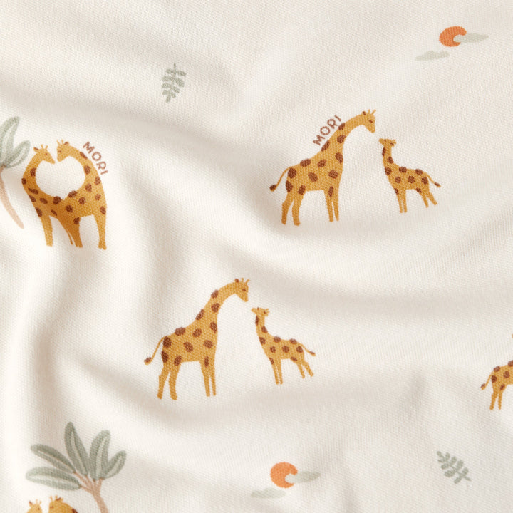 Baby Mori -Clever Zip Sleepsuit - Giraffe