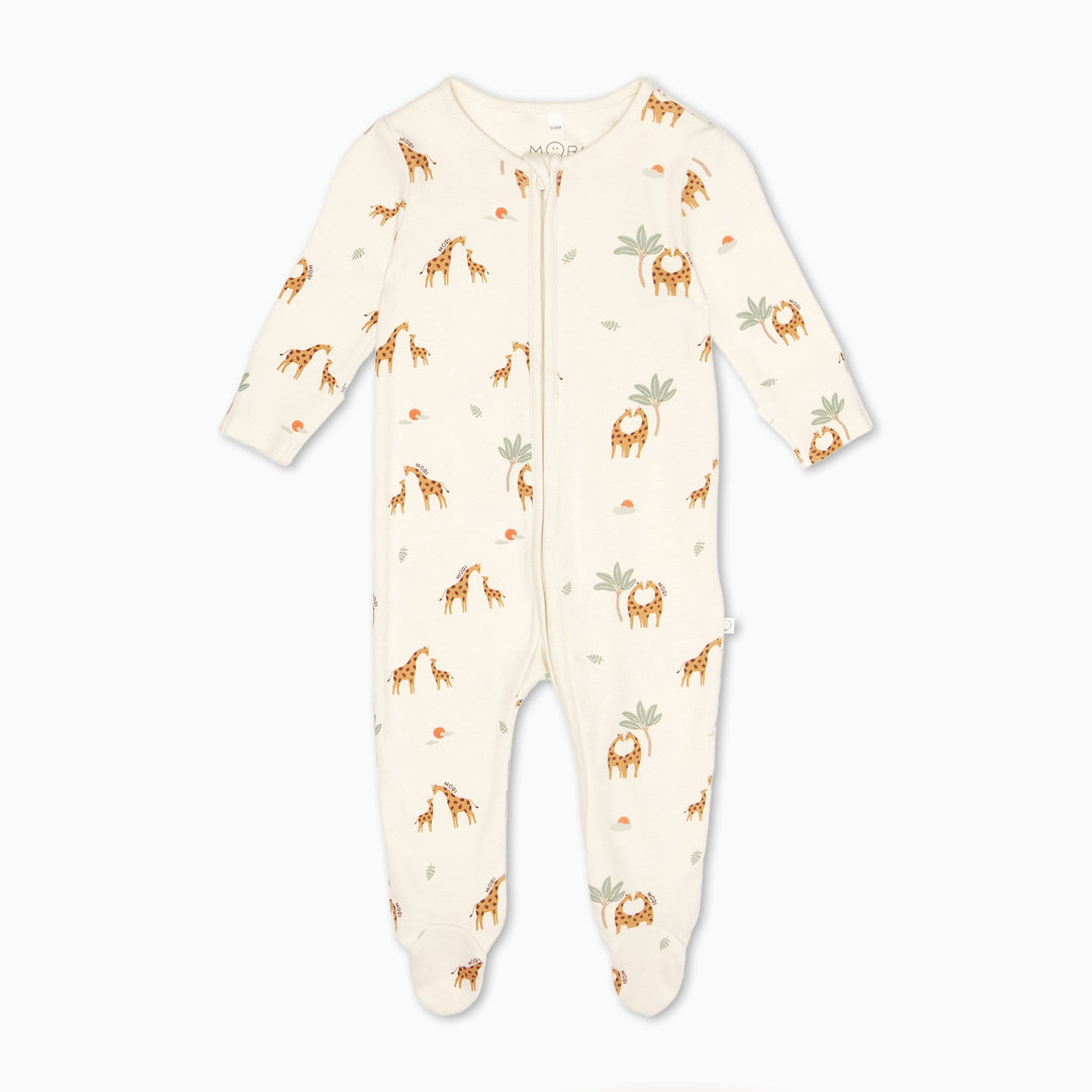 Baby Mori -Clever Zip Sleepsuit - Giraffe