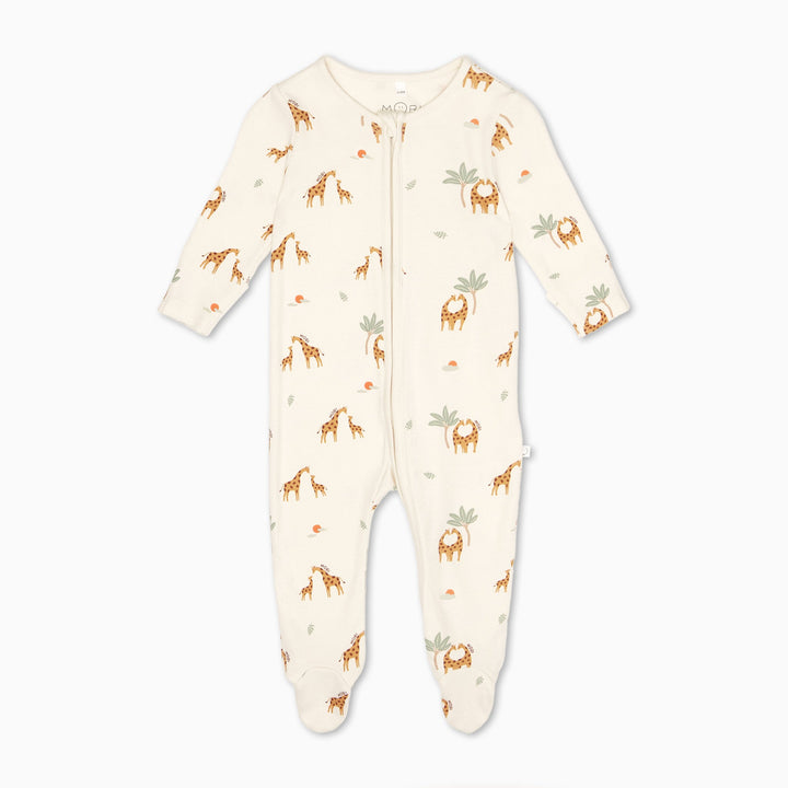 Baby Mori -Clever Zip Sleepsuit - Giraffe